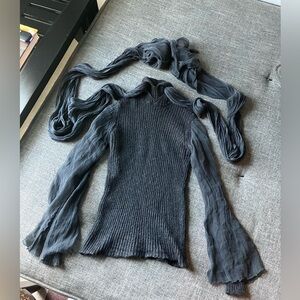 90’s Jean Paul Gaultier Silk / Alpaca Abstract Sweater